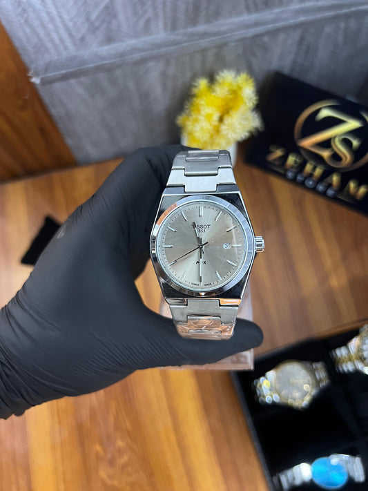 Tissot PRX Style Silver Sunburst Dial (Stainless Steel)